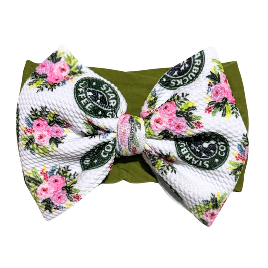 Floral Starbucks Extra Bow