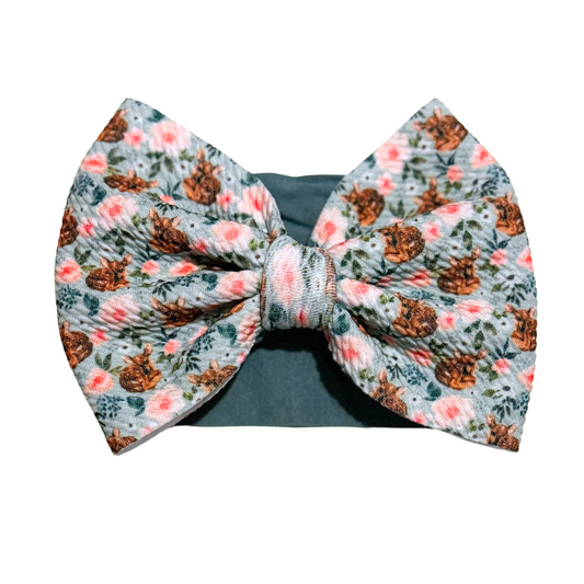 Fawn Floral Extra Bow